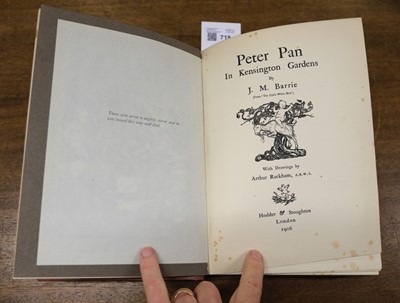 Lot 718 - Rackham (Arthur, illustrator). Peter Pan in Kensington Gardens, 1906