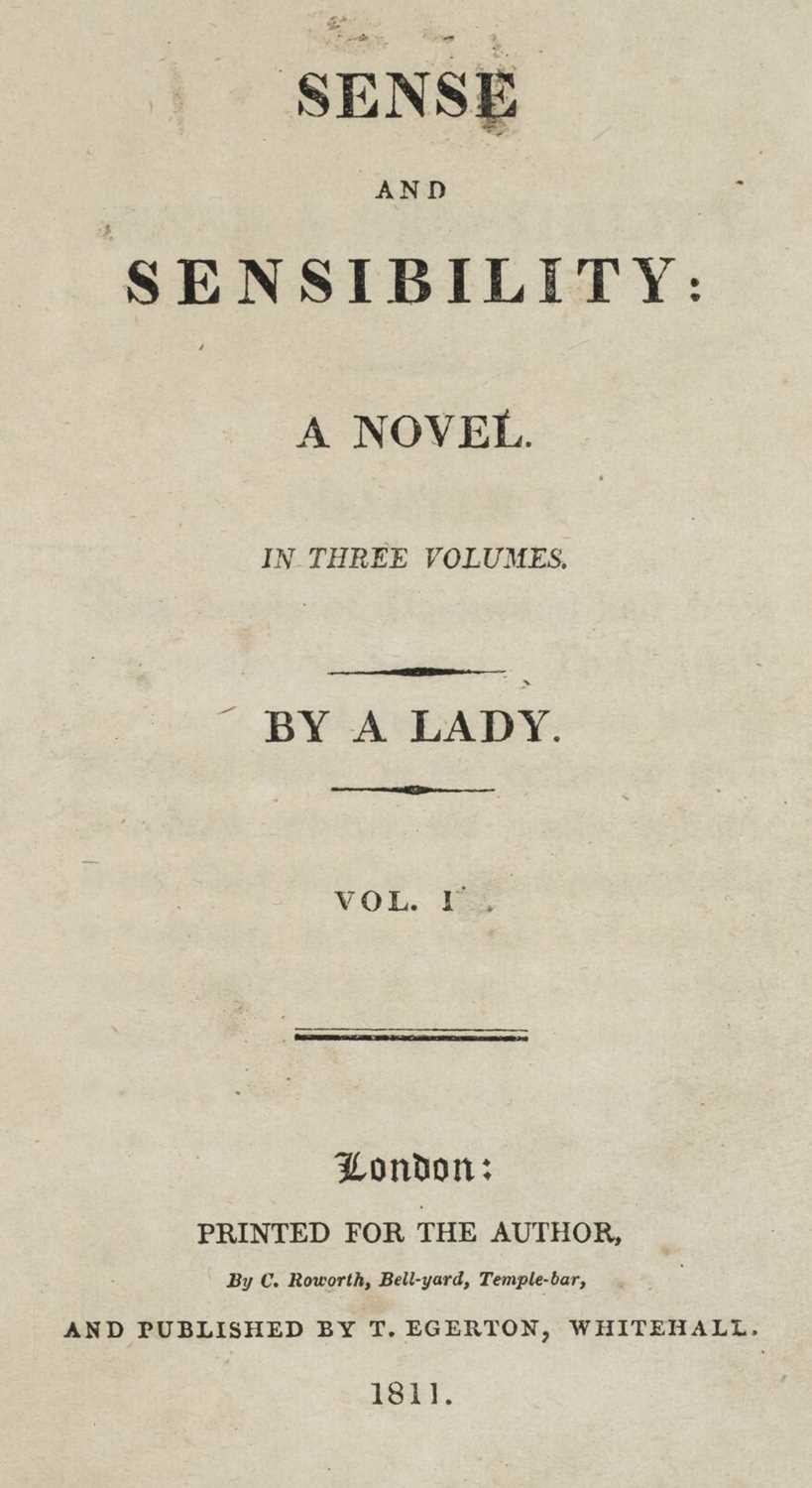 438 - Austen (Jane). Sense and Sensibility vols. I-II & Pride and Prejudice vol. II, 1st editions, 1811-12