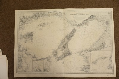 Lot 286 - Sea charts. A large collection of approximately 180 charts, mostly early-mid 20th century