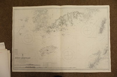 Lot 286 - Sea charts. A large collection of approximately 180 charts, mostly early-mid 20th century