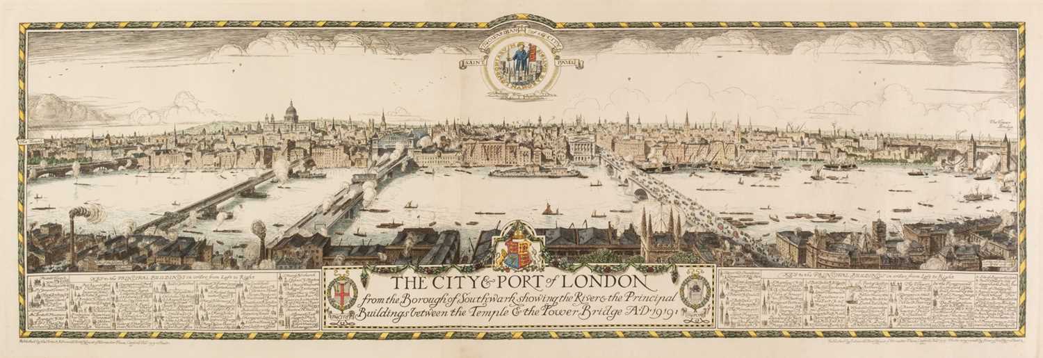 Lot 339 - London. New (Edmund Hort), The City & Port of London, 1919