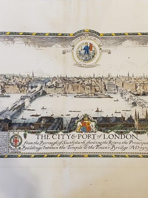 Lot 339 - London. New (Edmund Hort), The City & Port of London, 1919