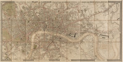 Lot 230 - London. Cruchley (G. F.), Cruchley's new plan of London improved to 1829
