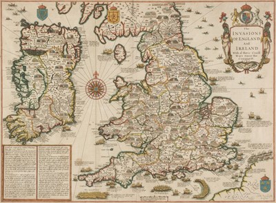 Lot 206 - England, Wales & Ireland. Speed (John), The Invasions of England and Ireland, 1676