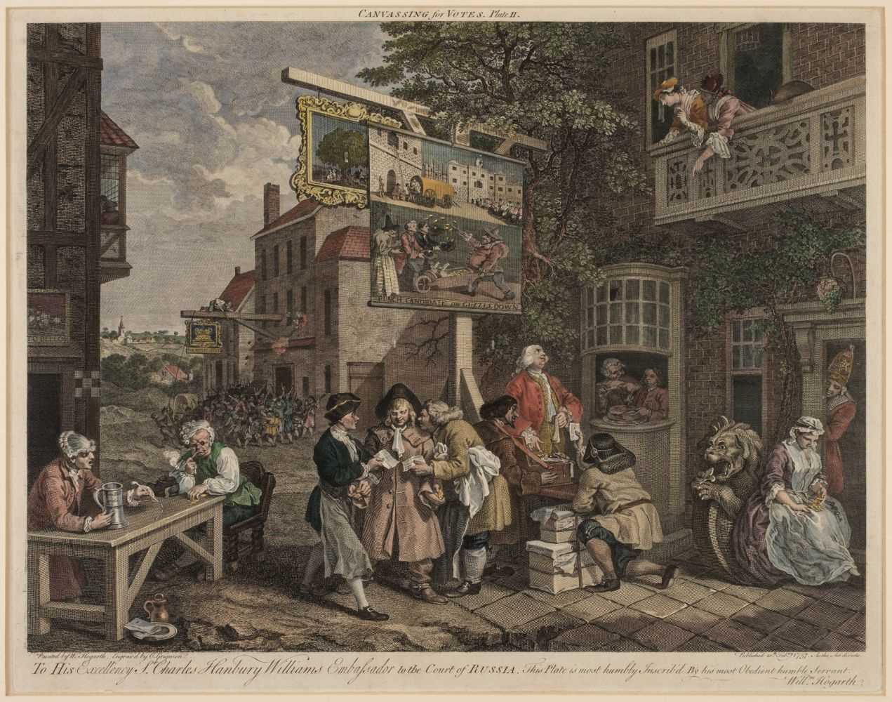 Lot 331 - Hogarth (William). The Election Series..., plates, 2, 3 & 4, 1758 or later