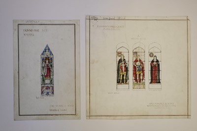 Lot 485 - Powell (James & Sons). Stained glass designs, late 19th/early 20th century