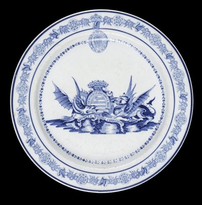 Lot 199 - Worcester. A Victorian Armorial plate - Earl of Charlemont