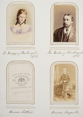 Lot 127 - Angerstein Family. A cartes-de-visite album relating to the Angerstein family, c. 1860s/1880s