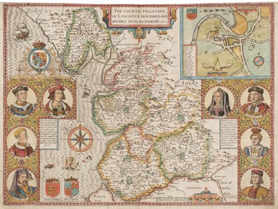 Lot 226 - Lancashire. Speed (John), The Countie Pallatine of Lancaster described, circa 1627
