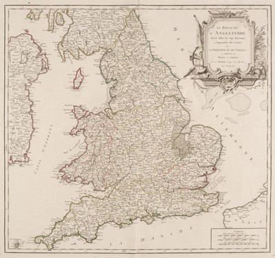 Lot 200 - England & Wales. De Vaugondy (Robert), Le Royaume D'Angleterre..., 1753