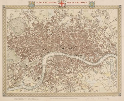 Lot 233 - London. Walker (J & C), A Plan of London and its Environs, 1840