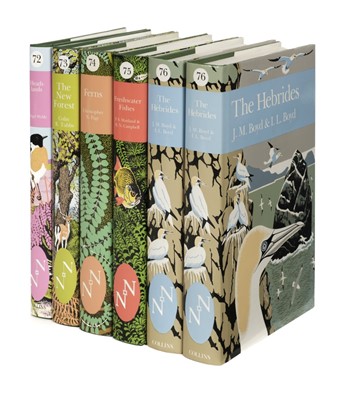 Lot 159 - New Naturalists. Numbers 72-6 including 2 copies of The Hebrides, both signed, 1986-92