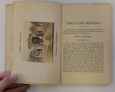 Lot 17 - Palmer (Henry). Indian Life Sketches, 1816-1866, 1st edition, Mussoorie: Mafasilite Printing Works