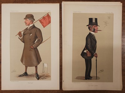 Lot 370 - Vanity Fair caricatures. A collection of 30 'Turf Devotees', late 19th & early 20th century