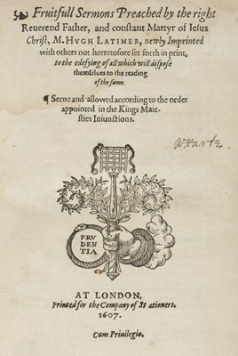 Lot 388 - Latimer (Hugh). Fruitull Sermons, 1607, Herodian, History, 1629, & others