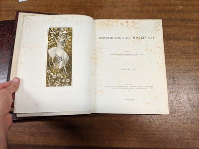 Lot 164 - Rowley (George Dawson). Ornithological Miscellany, 1st edition, 1875-8