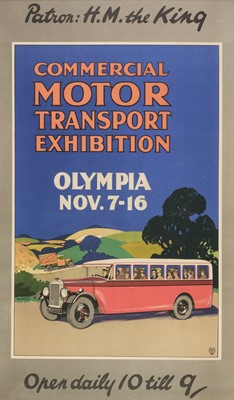 Lot 276 - Commercial Motor Transport Exhibition. A 1920s poster