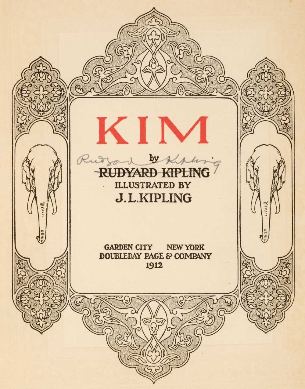Lot 851 - Kipling (Rudyard). Kim, New York, 1912