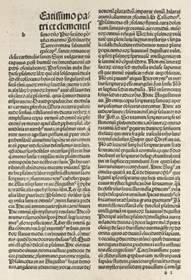 Lot 374 - Turrecremata (Johannes de). Glosa psalterij Johānis de turrecremata, Strassburg, 1487