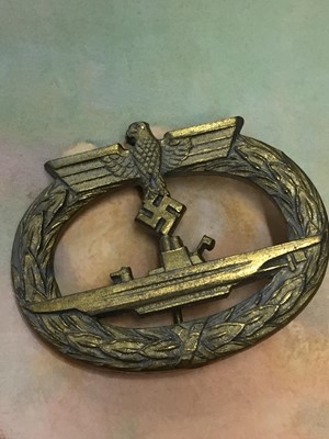 Lot 261 - Third Reich. A WWII U-Boat War Badge by Rudolf Karneth