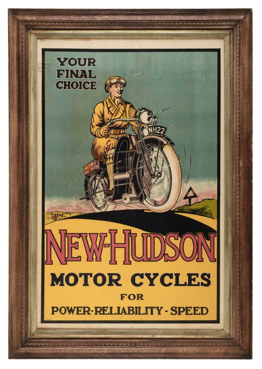 Lot 310 - New-Hudson Motorcycles. An advertising poster c.1915