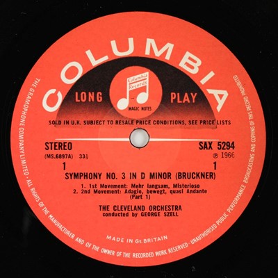 Lot 641 - Bruckner Symphony No 3 in D Minor, Columbia SAX 5294 ED1, George Szell, The Cleveland Orchestra