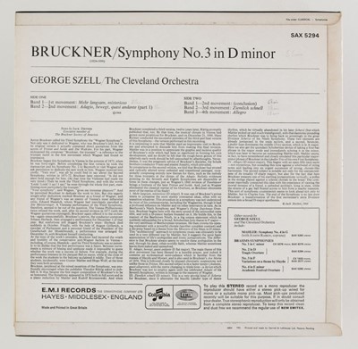 Lot 641 - Bruckner Symphony No 3 in D Minor, Columbia SAX 5294 ED1, George Szell, The Cleveland Orchestra