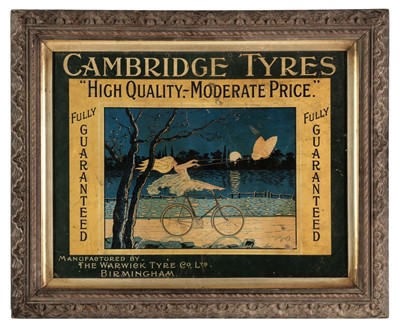 Lot 275 - Cambridge Tyres. An advertising board c.1915