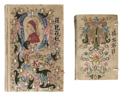 Lot 688 - Hand-painted vellum bindings.Dante Alighieri's Göttliche Komödie, c. 1900