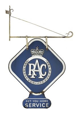 Lot 337 - Royal Automobile Club.  An RAC enamel sign c.1950s