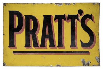 Lot 327 - Pratts. A Pratt's enamel sign