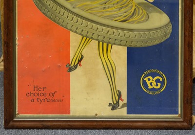 Lot 270 - Bergougnan Tyres. A Ber-Goon-Yon advertising board c.1920