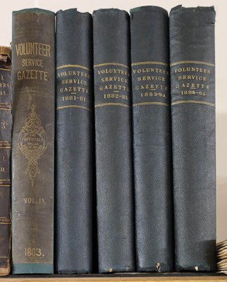 Lot 603 - Volunteer Service Gazette. Volumes 4 & 23-26, 1863 & 1882-85