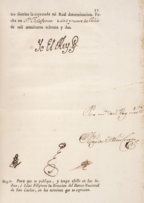 Lot 469 - Cedulas expedidas por el Consejo de Indias, sammelband of 68 items, 1737-90