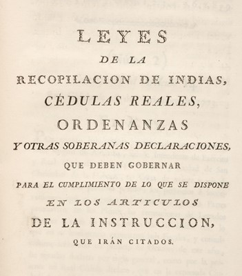 Lot 490 - Real Ordenanza para el Establecimiento…, 1782-83