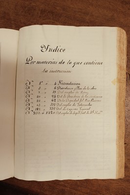 Lot 494 - Instruccion del Merito de Providencias. Important manuscript of Vice-Regal decrees, [1794]