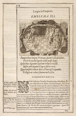 Lot 461 - Solorzano Pereira (Juan de). Emblemata centum, regio politica, Madrid, 1653