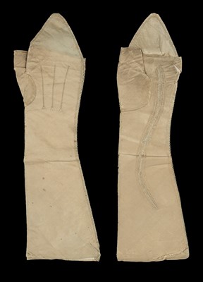Lot 101 - Mittens. A pair of silk mittens, English, circa 1760-1780