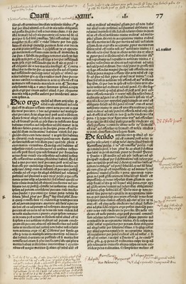 Lot 377 - Duns Scotus. Primus [-Quartus] scripti Oxoniensis super sententias, Venice, 1506