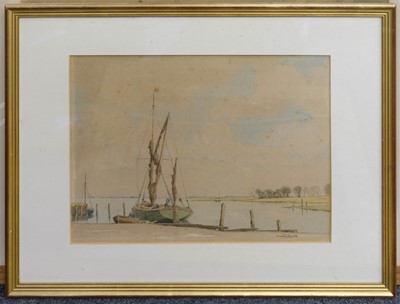 Lot 616 - Morley (Harry, 1881-1943). Cockle Boats, Wells-next-the-Sea