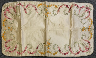 Lot 105 - Regency embroidery. A collection of fabrics & pocket books, late 18th/early 19th century