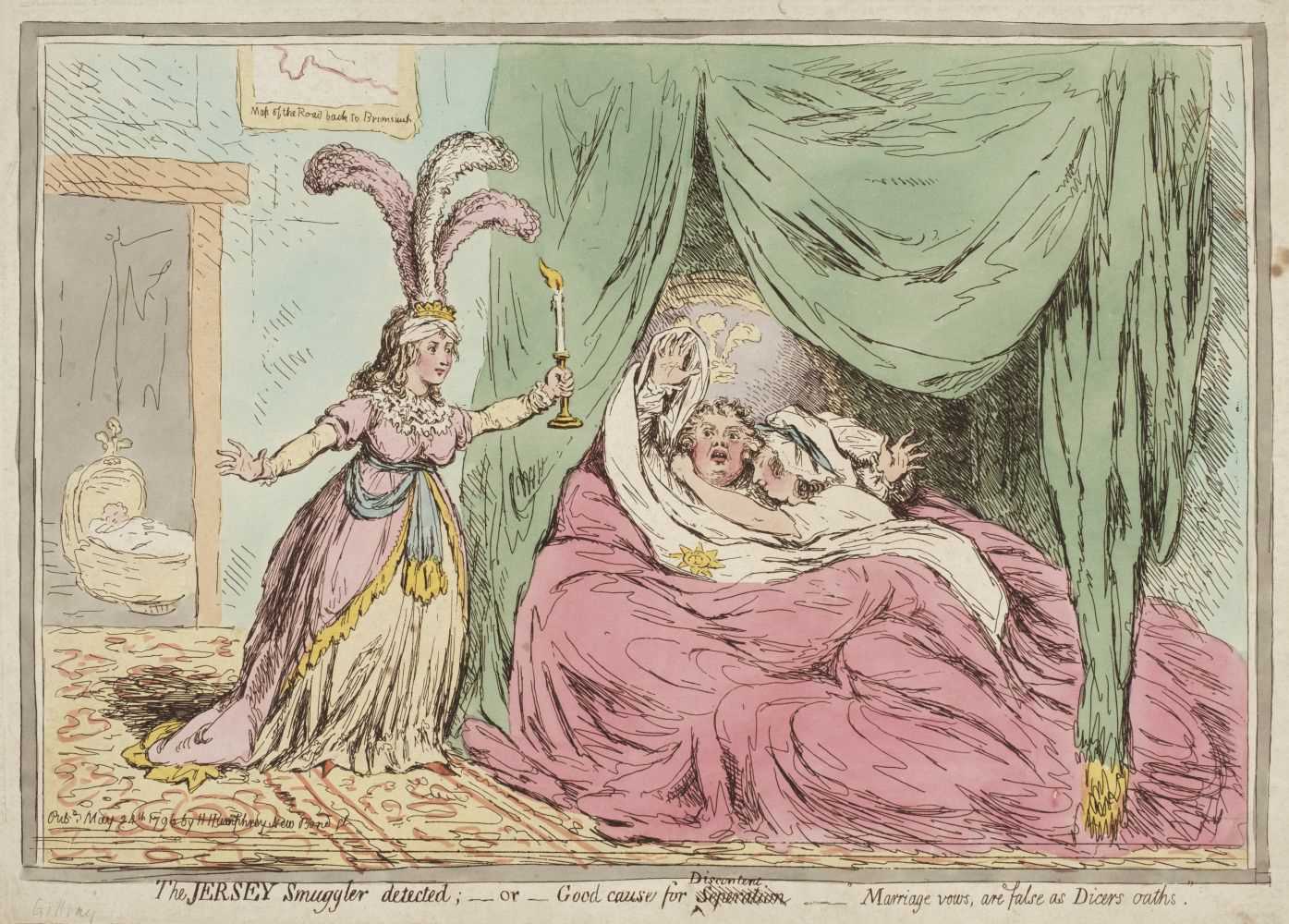 Lot 328 - Gillray (James, 1757-1815). Seven caricatures