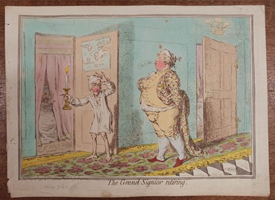 Lot 328 - Gillray (James, 1757-1815). Seven caricatures