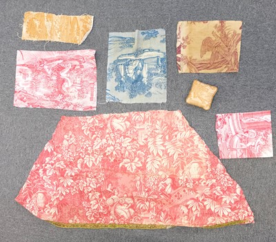 Lot 109 - Toiles de Jouy. A collection of fabrics, late 18th century and later