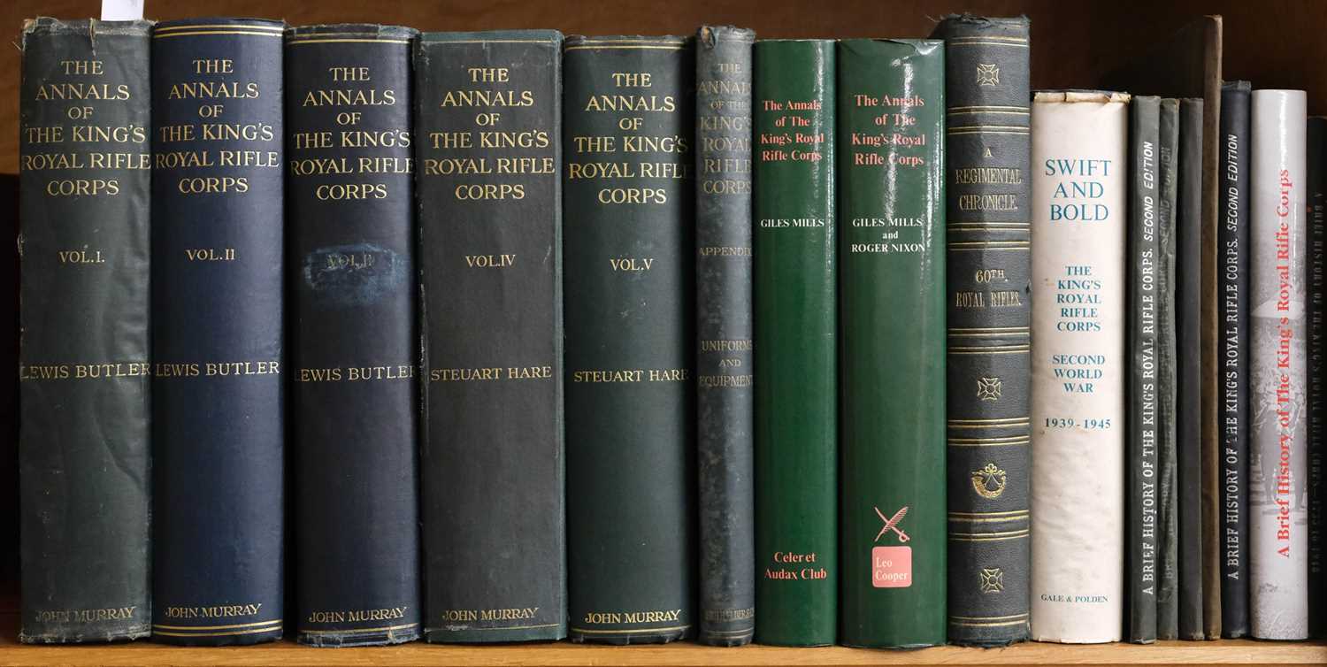 Lot 574 - Butler (Lewis & Hare, Steuart). The Annals of the King's Royal Rifle Corps, 5 volumes