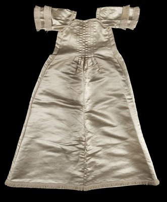 Lot 87 - Christening gown. A mid 18th century silk christening gown