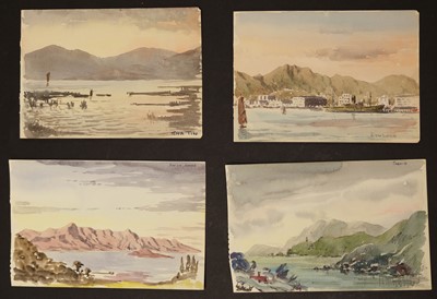 Lot 78 - Far East. Sketchbook & watercolours made by T. G. C. Knight, 1948-9, including views of Hong Kong