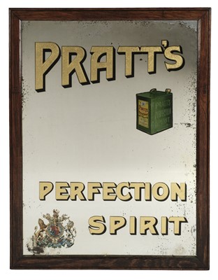 Lot 332 - Pratts. A Pratt's Perfection Spirit advertising mirror