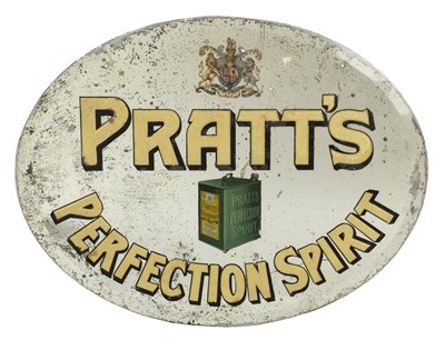 Lot 333 - Pratts. A Pratt's Perfection Spirit advertising mirror