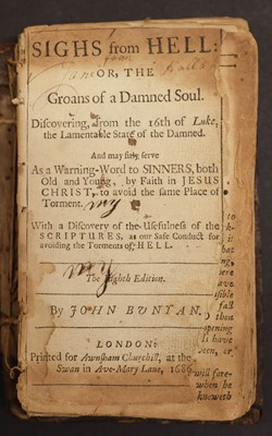 Lot 341 - Bunyan (John). Sighs from Hell, 8th edition, 1686